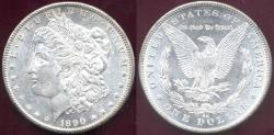 Us Coins - 1890-CC MORGAN DOLLAR  MS61 .... FROSTY WHITE