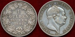 World Coins - PRUSSIA 1852-A... 1 GULDEN  