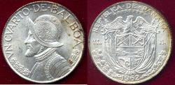 World Coins - PANAMA 1962  1/4 BALBOA ... FROSTY WHITE MINT LUSTER  CH.BU