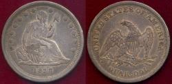 Us Coins - 1838 SEATED QUARTER XF45