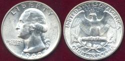 Us Coins - 1943-S WASHINGTON QUARTER  MS65  .... WHITE