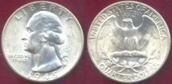 Us Coins - 1945-S WASHINGTON QUARTER MS64