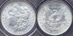 Us Coins - 1902 MORGAN DOLLAR PCGS MS64.... WHITE
