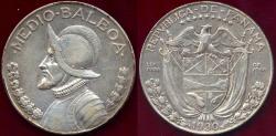 World Coins - PANAMA 1930 1/2 BALBOA  XF+