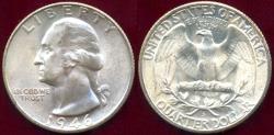 Us Coins - 1946-S WASHINGTON QUARTER MS66 ... BEAUTIFUL TONING