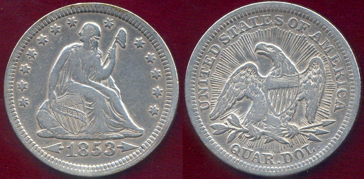 スター☆バタフライ シーテッドリバティ 1853年/56年/57年/87 スター