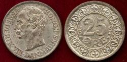 World Coins - DENMARK 1907  25 ORE.... UNCIRCULATED