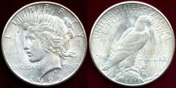 Us Coins - 1928-S PEACE DOLLAR  AU58