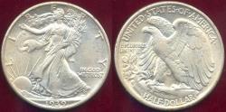 Us Coins - 1939 WALKING LIBERTY HALF DOLLAR..... AU55  with EYE APPEAL!
