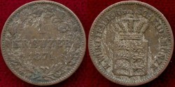 World Coins - WURTTEMERG 1871..... 1  KREUZER