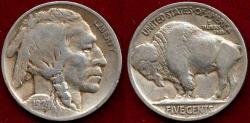 Us Coins - 1924-D BUFFALO NICKEL  VF/FINE