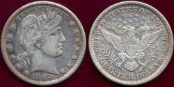 Us Coins - 1894-S BARBER QUARTER  XF