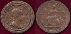 World Coins - GREAT BRITAIN 1721 FARTHING  AU... GEORGE I