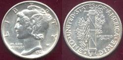 Us Coins - 1931-S MERCURY DIME MS63 DETAILS