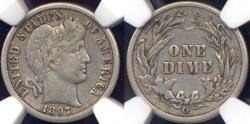 Us Coins - 1897-O BARBER DIME NGC VF20    UNDERGRADED