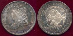 Us Coins - 1829 BUST HALF DIME...  MS64 ....  OUTSTANDING BEAUTIFUL TONING