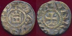 World Coins - ITALY/ GENOA  1139 AD  SILVER DENIER VF