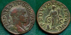 Ancient Coins - SEVERUS ALEXANDER 232 AD SESTERTIUS