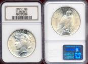 Us Coins - 1925 PEACE DOLLAR NGC MS66