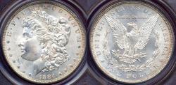 Us Coins - 1884 MORGAN DOLLAR   PCGS  MS65   WHITE