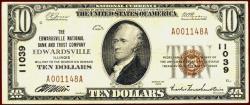 Us Coins - $10  ILLINOIS  1929 Edwardsville National Bank & Trust Co   XF/AU
