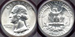 Us Coins - 1949 WASHINGTON QUARTER  PCGS MS65