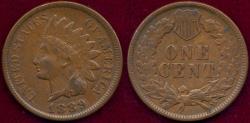 Us Coins - 1889 INDIAN CENT VF30