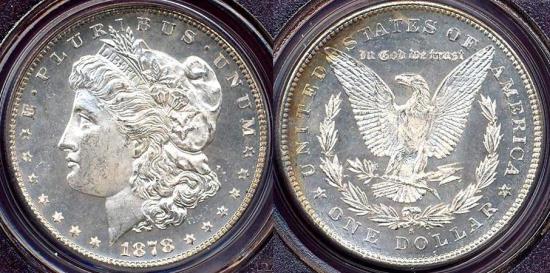 US Coins - 1878-S MOrGAN DOLLAR PCGS MS64 .... Strong PL Surfaces