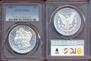 Us Coins - 1881-S MORGAN DOLLAR PCGS MS62 .... FLASHY MIRROR PL SURFACES