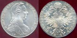 World Coins - AUSTRIA  1780 THALER (restrike)  GEM BU