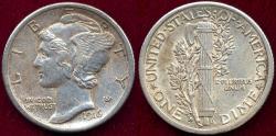 Us Coins - 1916-D MERCURY 10c Nice AU  FSB