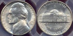 Us Coins - 1945-S JEFFERSON NICKEL   PCGS MS65