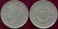 Us Coins - 1894 LIBERTY NICKEL VG