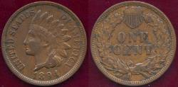Us Coins - 1894 INDIAN CENT XF45