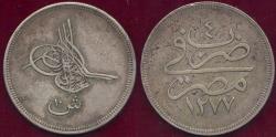 World Coins - EGYPT 10 QIRSH 1863 (Yr.4 of Reign) ...  ABDUL AZIZ