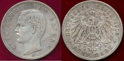 World Coins - BAVARIA 1903-D...... 5 MARK