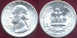 Us Coins - 1947-D WASHINGTON QUARTER  MS64 ...  WHITE