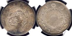 World Coins - JAPAN  1870 Ty.1  1 YEN  NGC  MS63