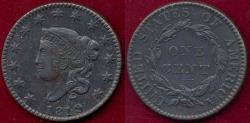 Us Coins - 1819 Small Date  LARGE CENT  XF Details
