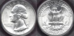 Us Coins - 1944-S WASHINGTON QUARTER PCGS MS66 ... BLAZING WHITE