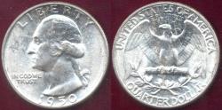 Us Coins - 1950 WASHINGTON QUARTER  MS64 ... WHITE