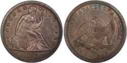 Us Coins - 1847 SEATED LIBERTY DOLLAR   PCGS AU55  .... undergraded!