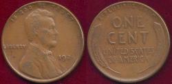 Us Coins - 1924-D LINCOLN CENT VF30