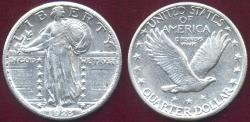 Us Coins - 1923-S STANDING LIBERTY QUARTER  AU