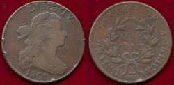 Us Coins - 1801 1/000  LARGE CENT   FINE  details