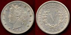 Us Coins - 1884 LIBERTY NICKEL AU58