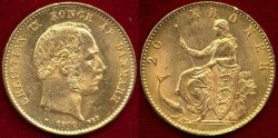 World Coins - DENMARK  1900  GOLD  20 Kroner...  BU