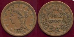 Us Coins - 1853 LARGE CENT XF40