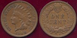 Us Coins - 1908-S INDIAN CENT  .. NICE  XF