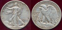 Us Coins - 1933-S WALKING LIBERTY HALF DOLLAR   XF